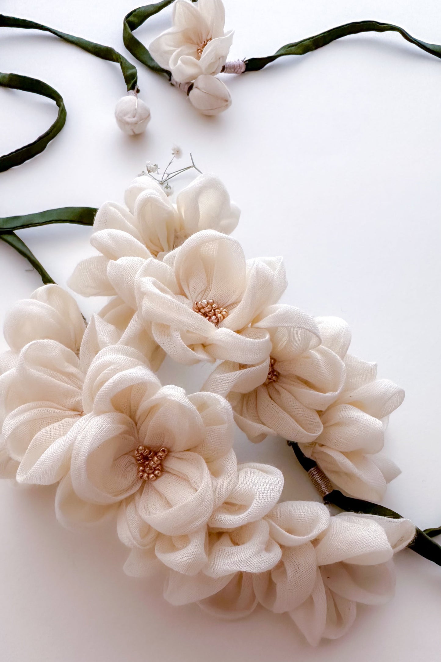 hair wreath, floral accessories, gajra, flower hair tie