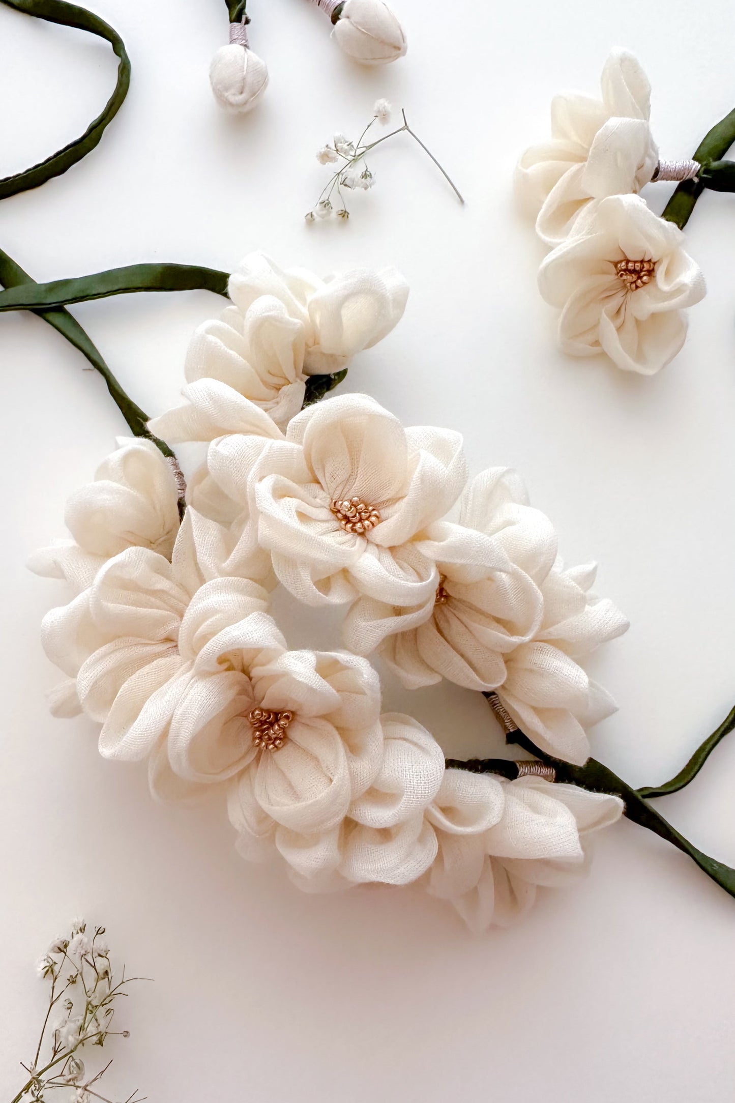 hair wreath, floral accessories, gajra, flower hair tie