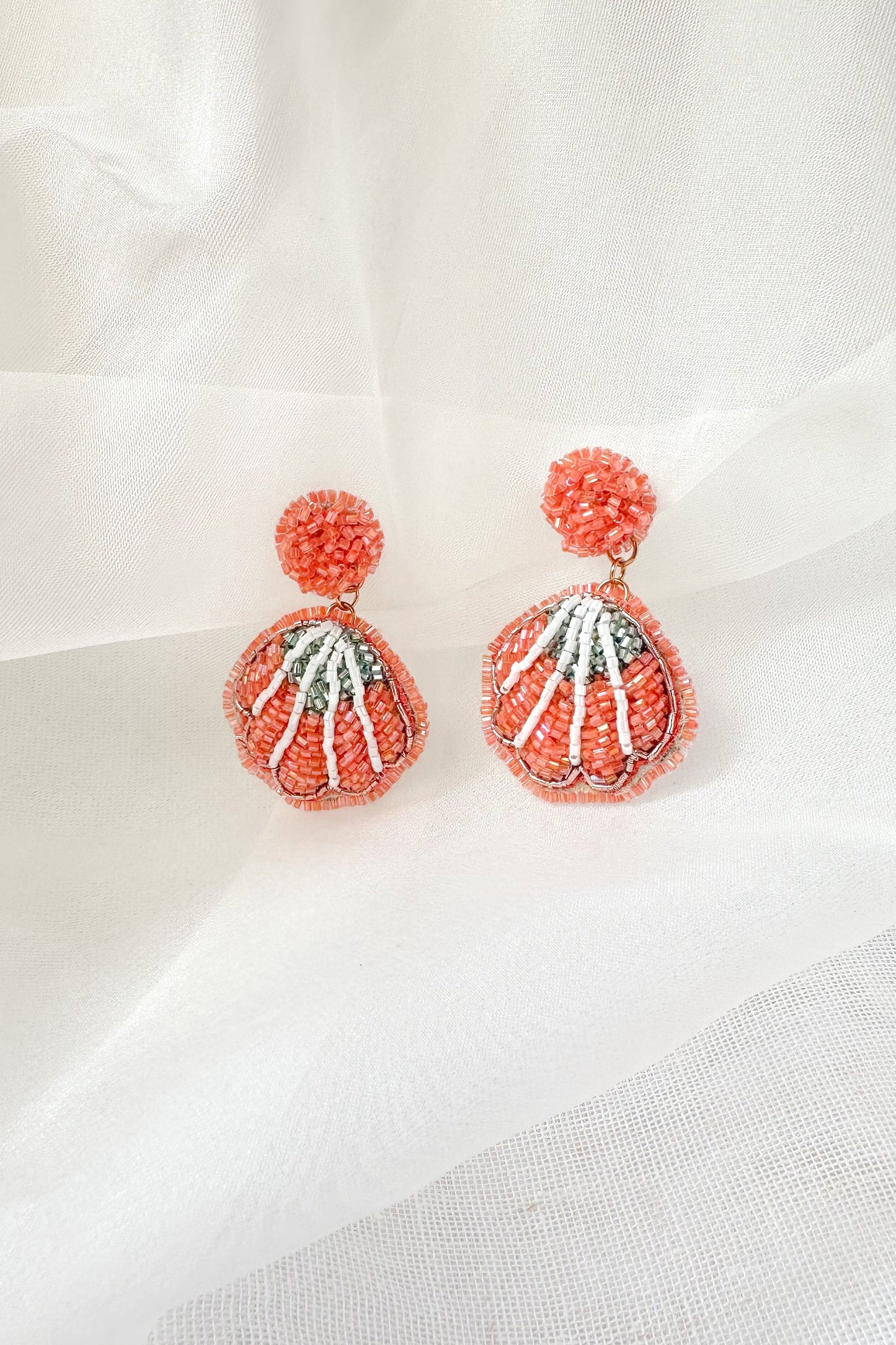 Peach Shell Earring