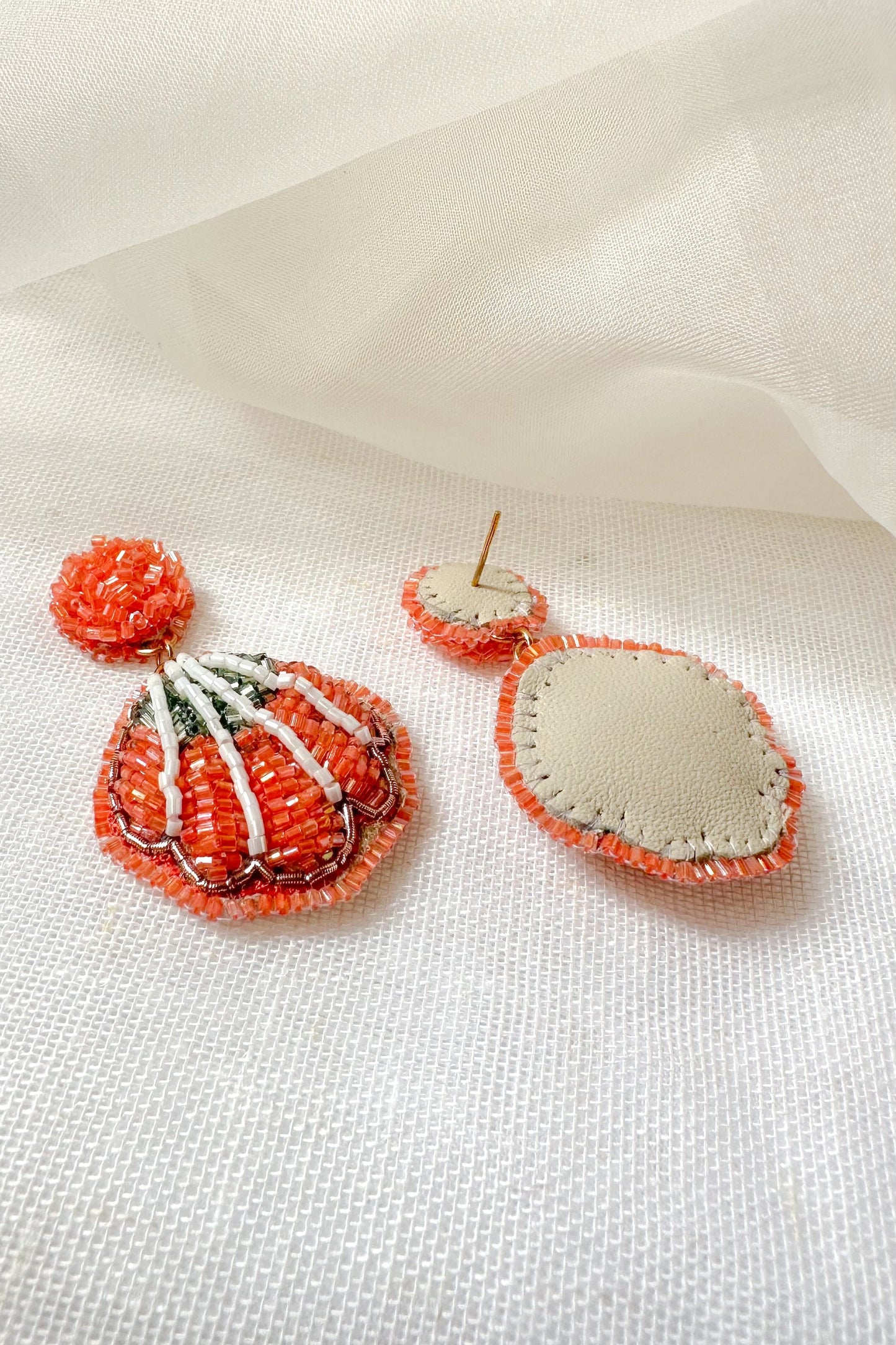 Peach Shell Earring