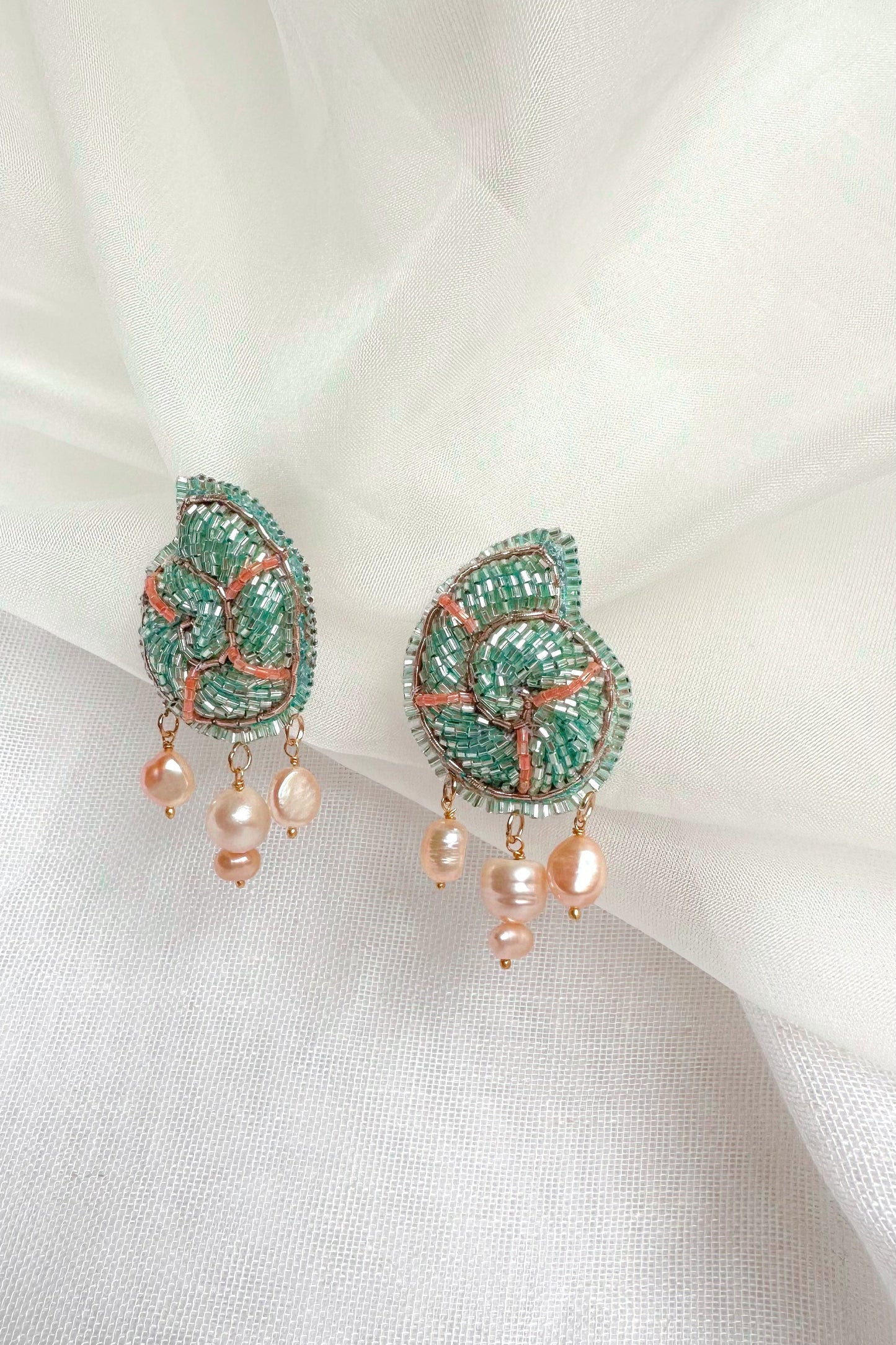 Beaded Shell Earring