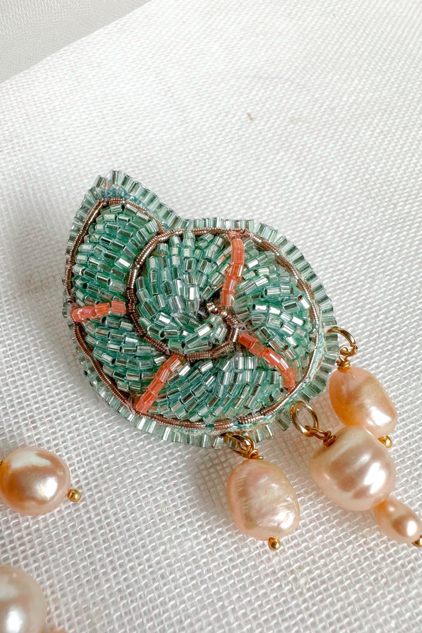 Beaded Shell Earring