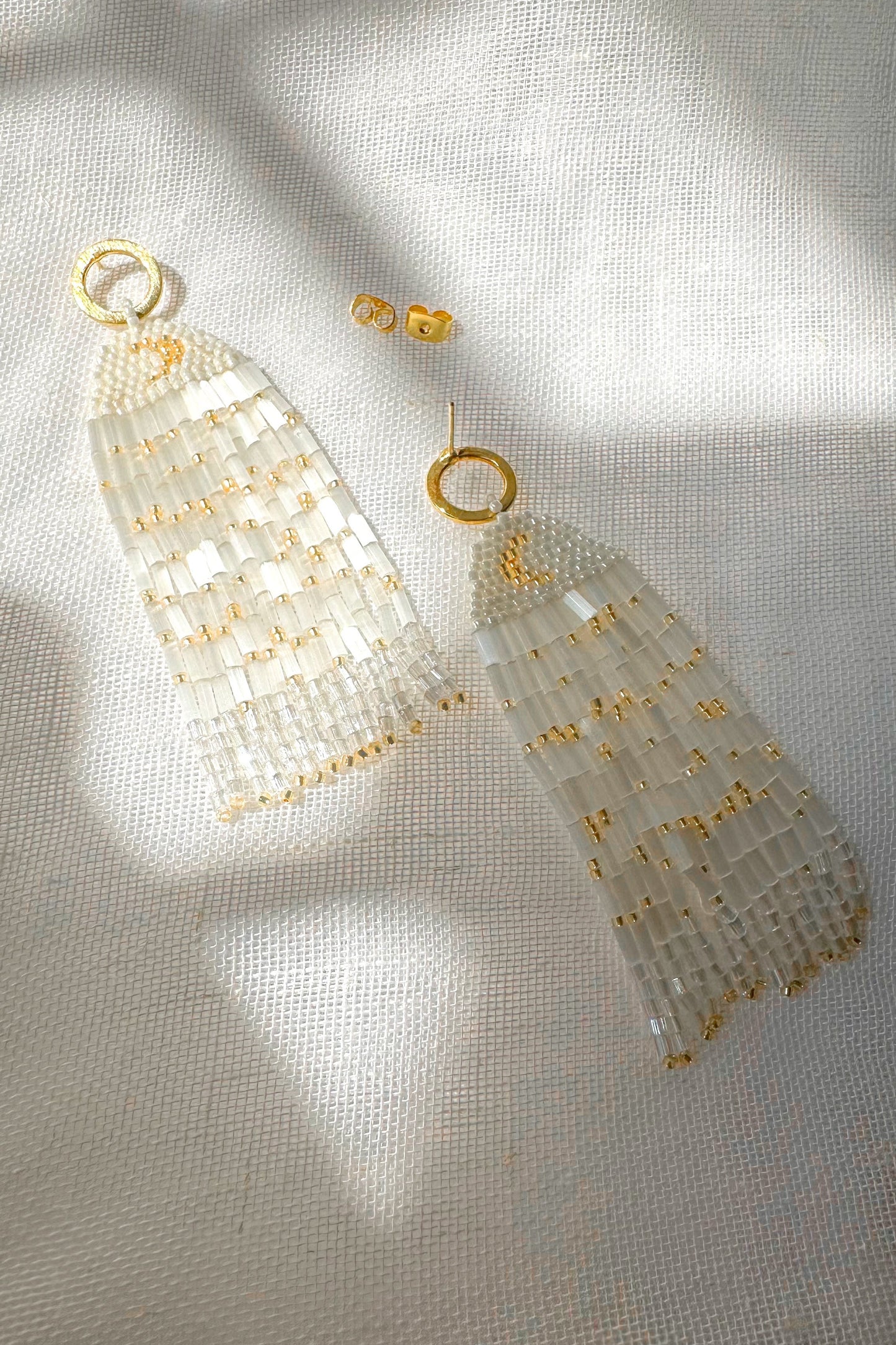 Ivory Glow Fringe earring