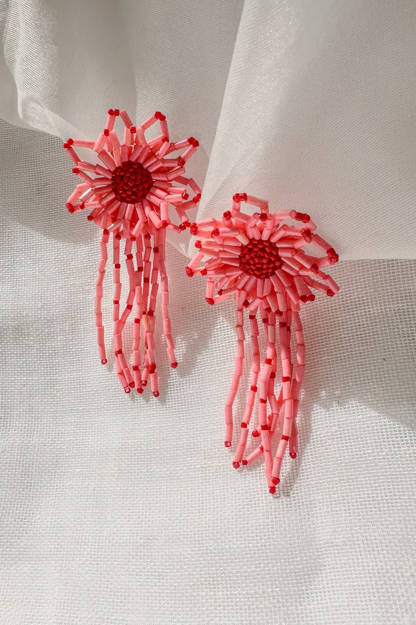 Bloom Earrings-Red
