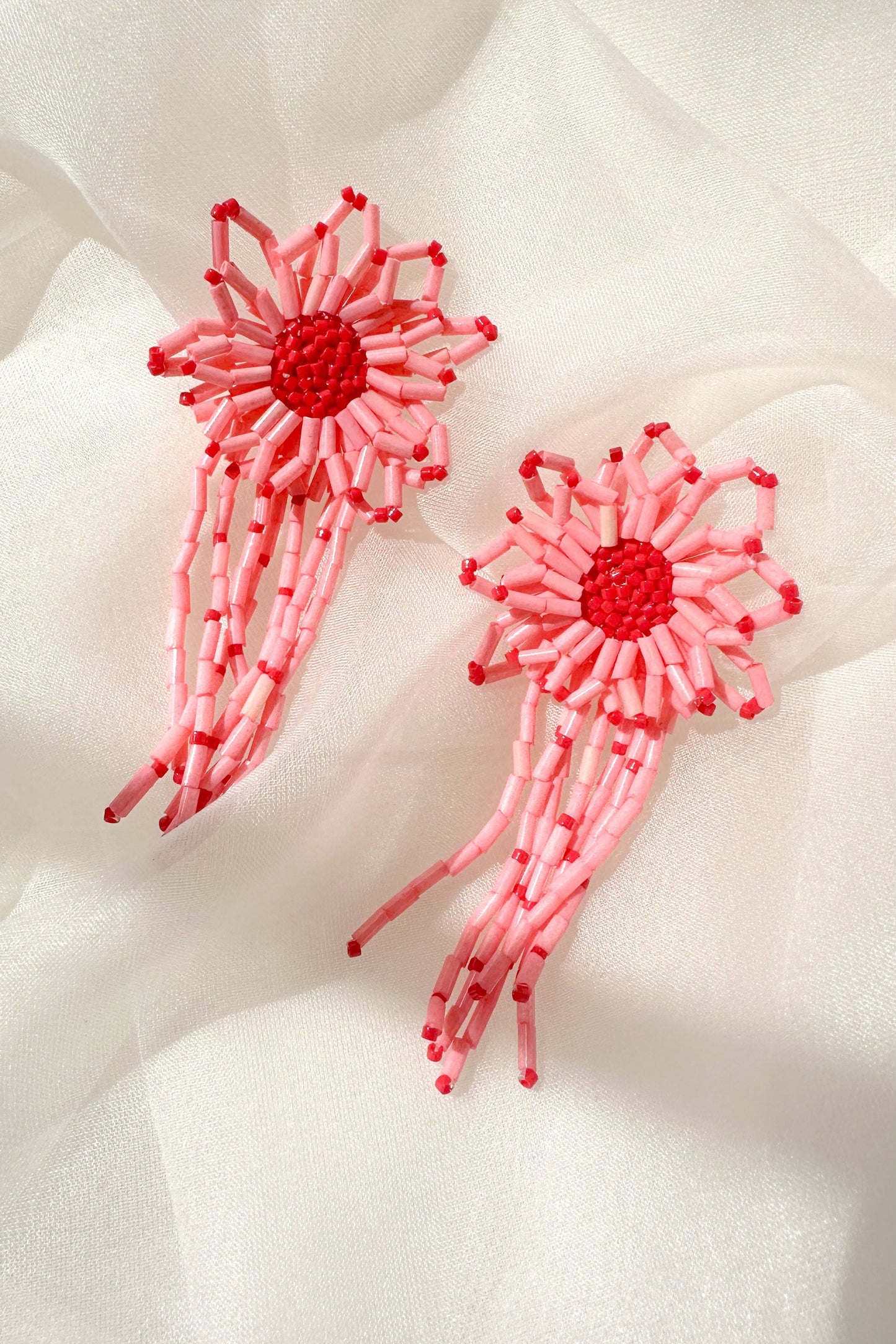 Bloom Earrings-Red