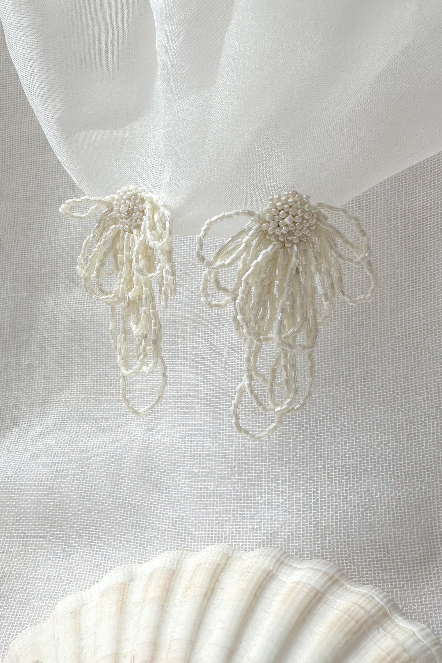 Starlet Fringe Earrings- Ivory