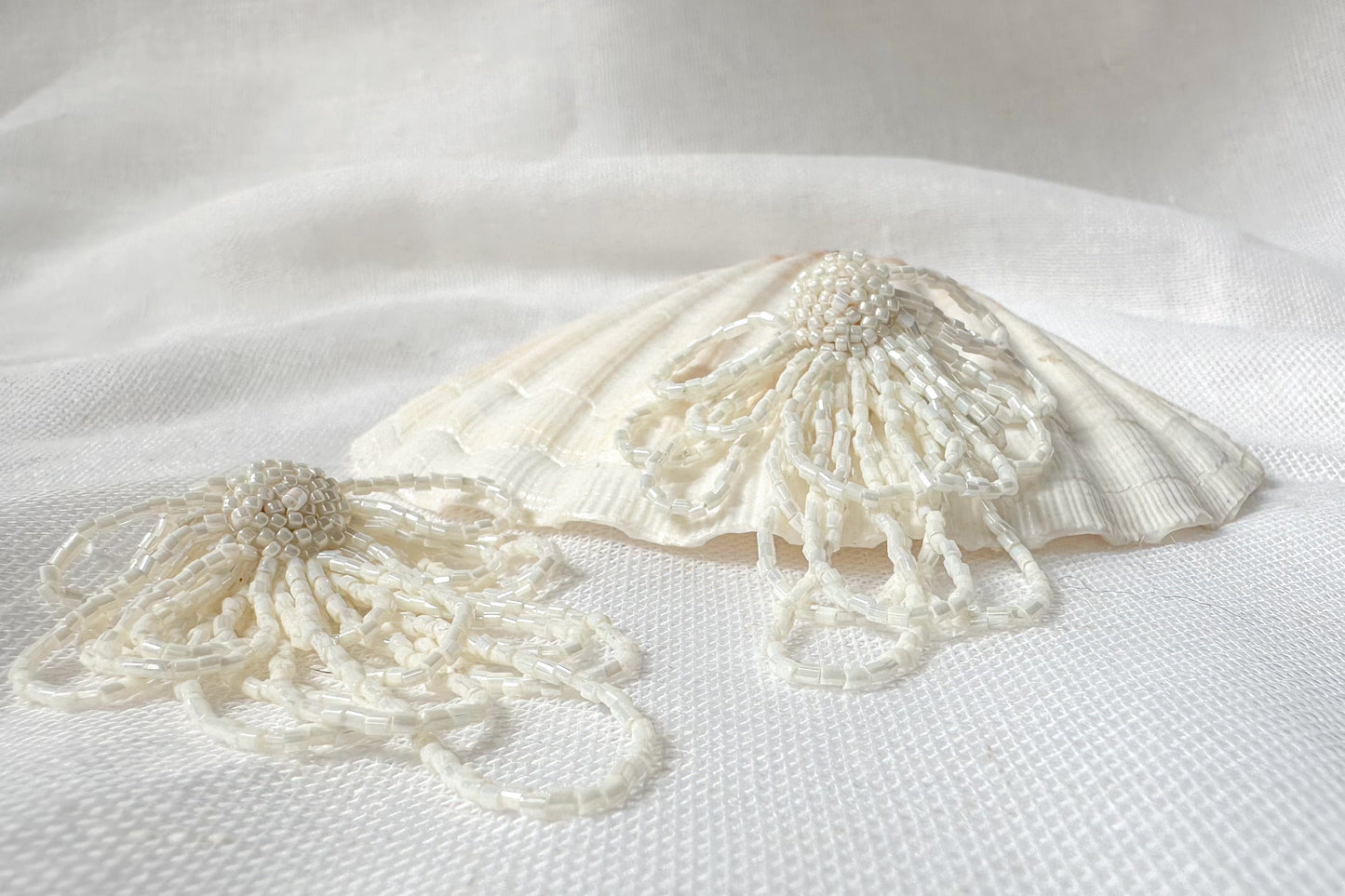 Starlet Fringe Earrings- Ivory
