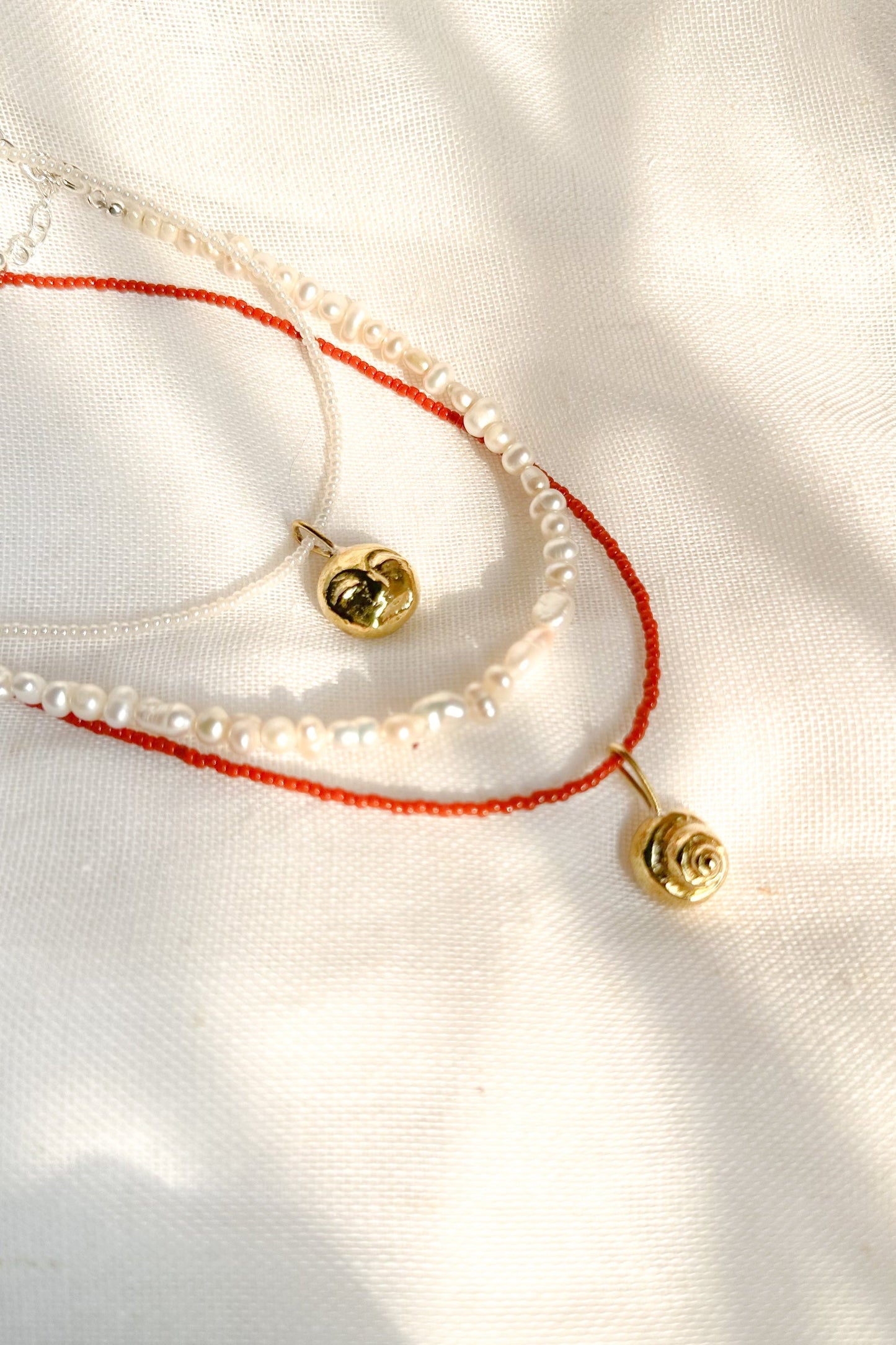 Seed Bead Choker Necklace- Ivory