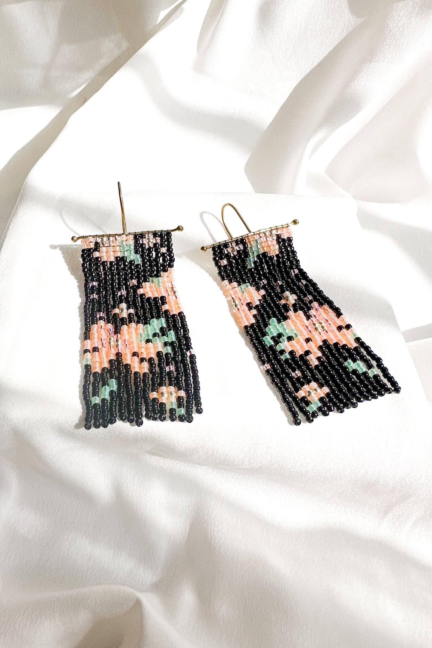 Fleur Fringe Earring - Black