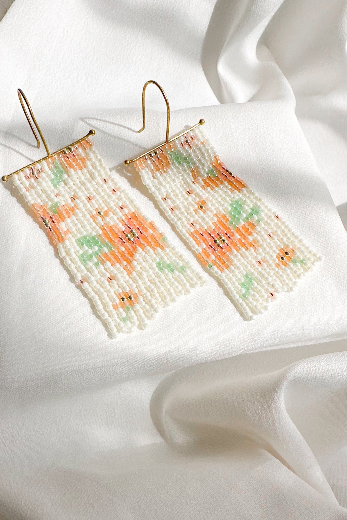 Fleur Fringe earring- Ivory