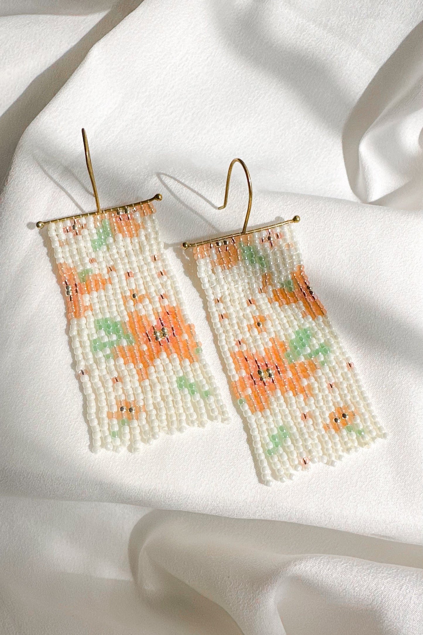 Fleur Fringe earring- Ivory