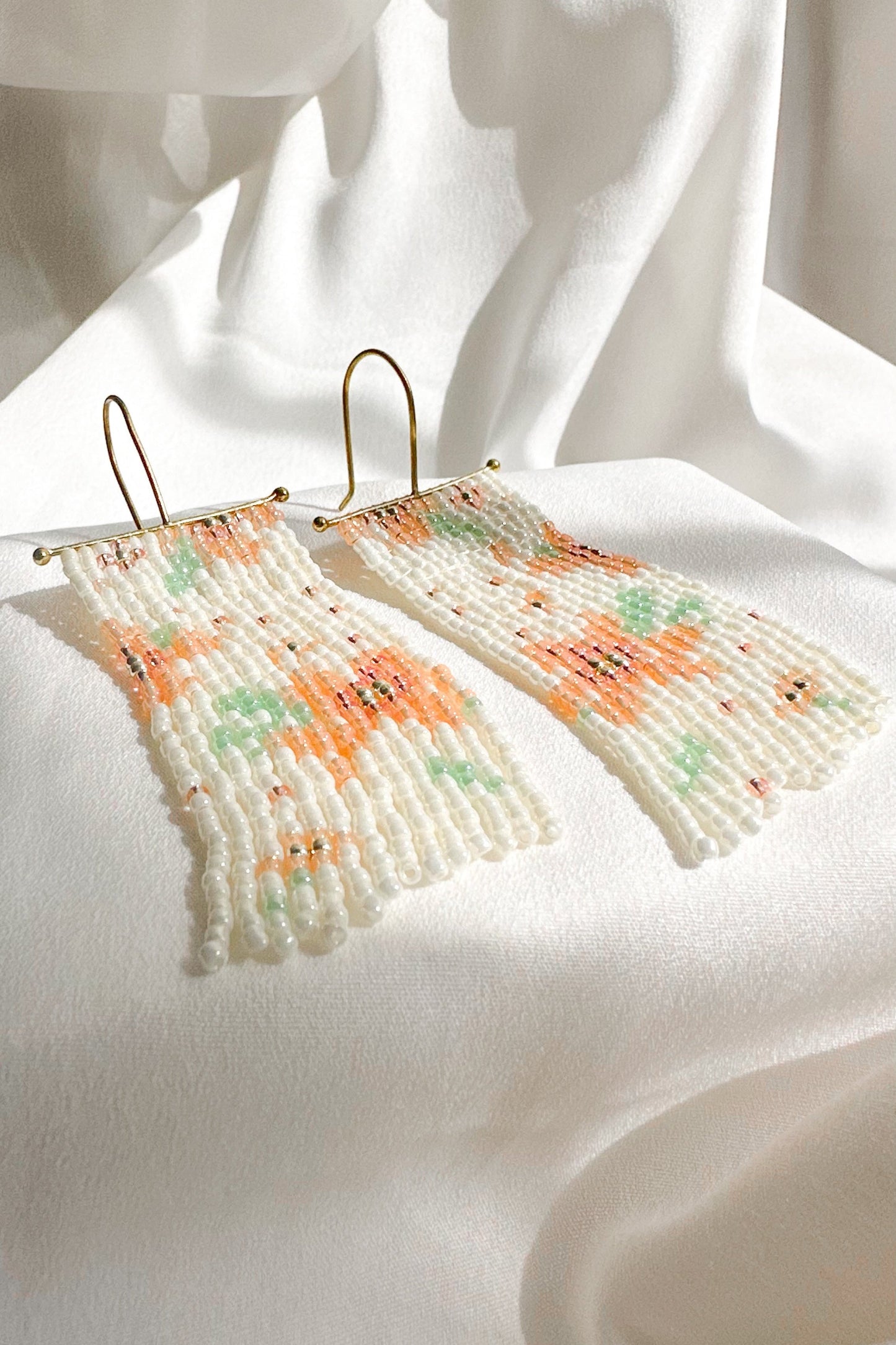 Fleur Fringe earring- Ivory