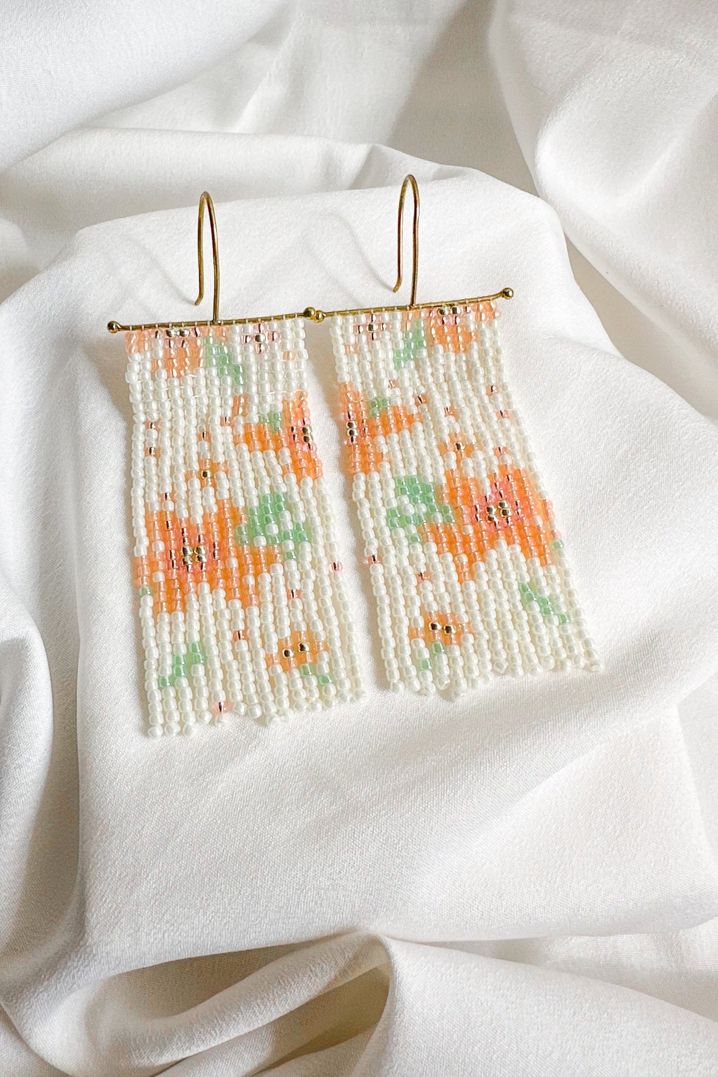 Fleur Fringe earring- Ivory