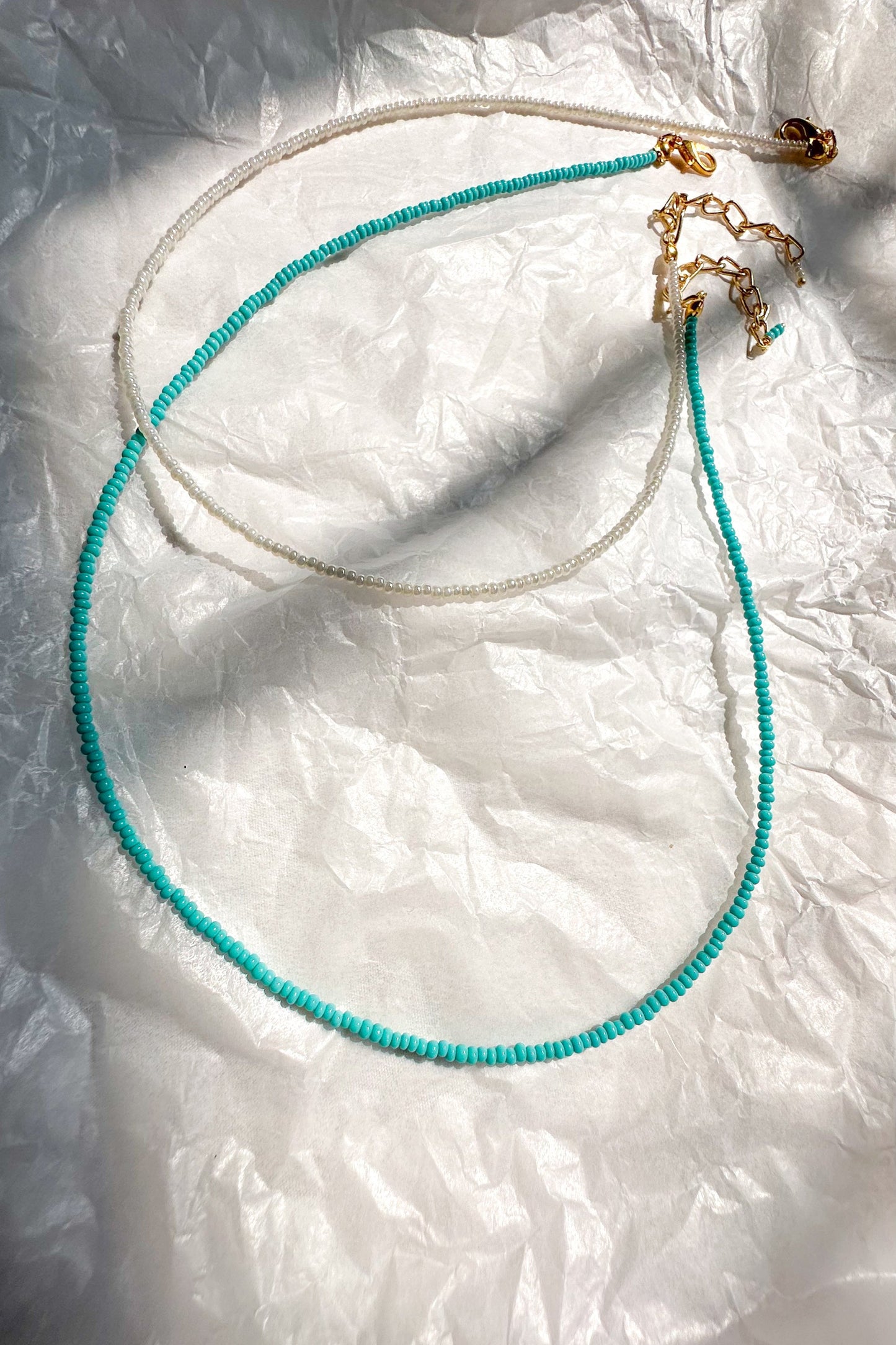 Seed bead Choker- Seafoam