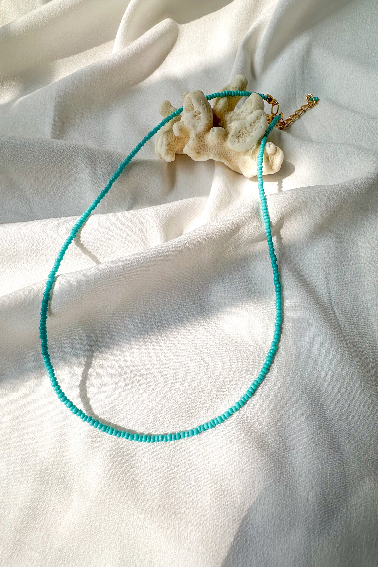 Seed bead Choker- Seafoam