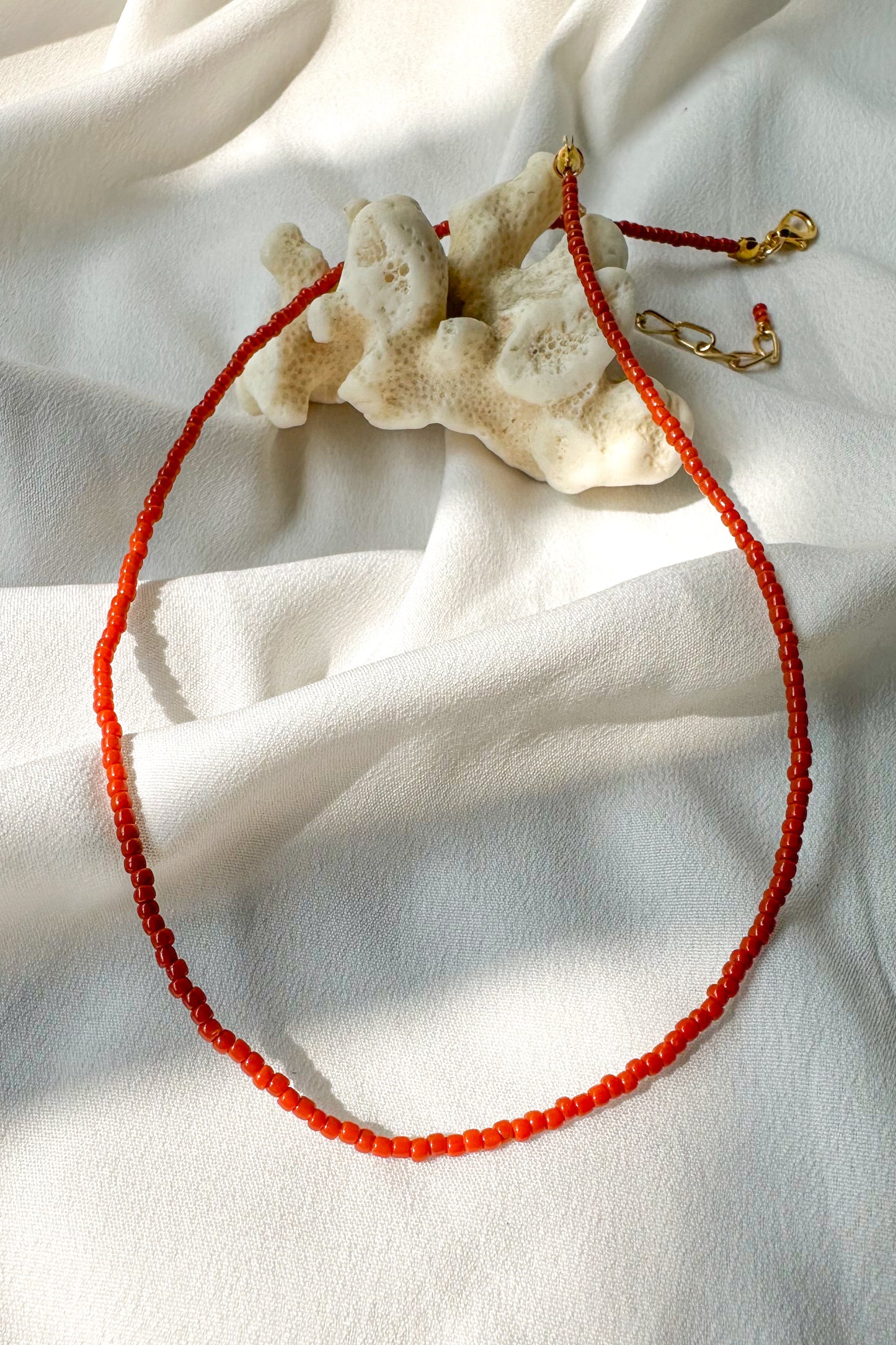 Seed bead Choker- Rust