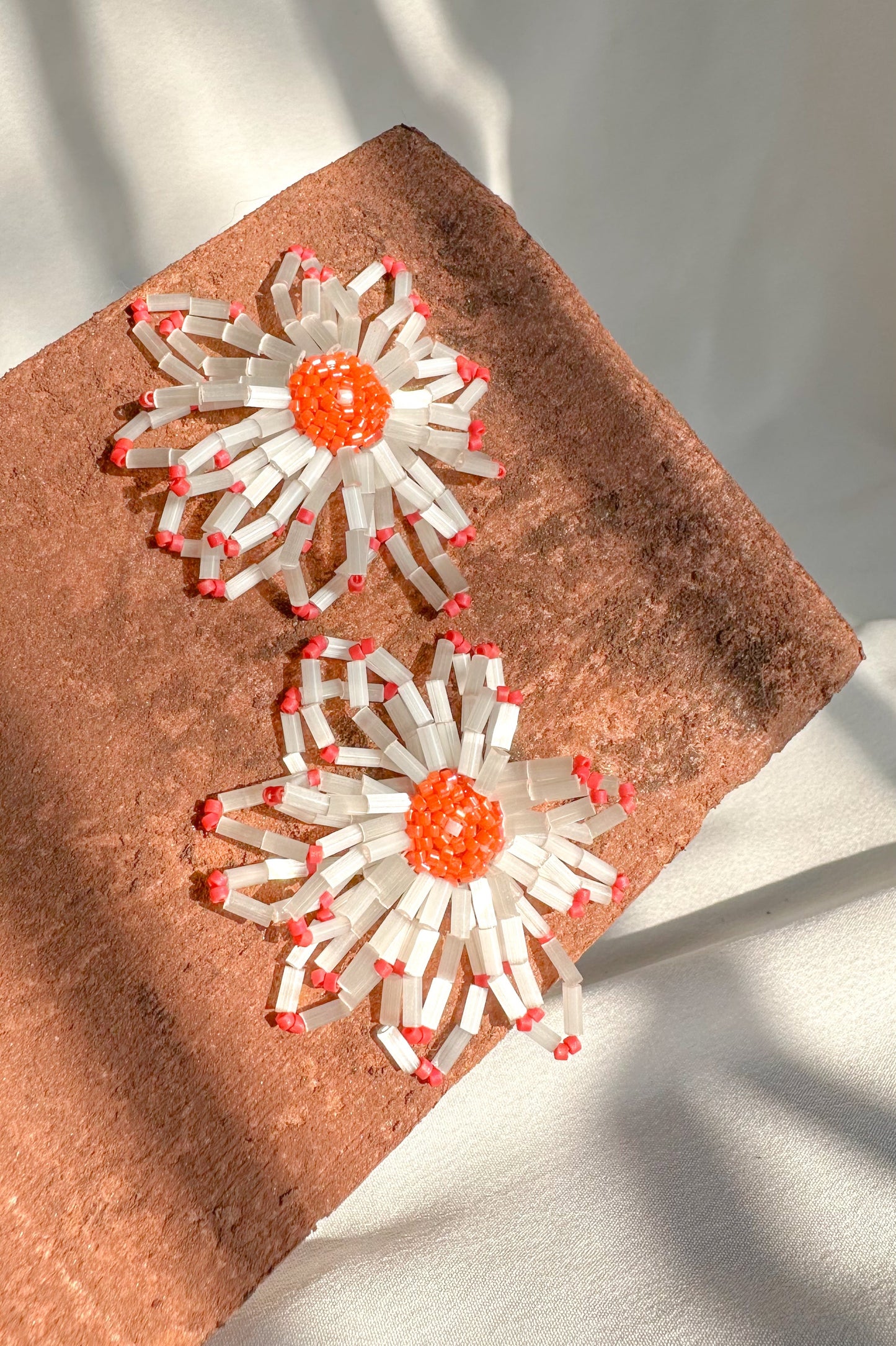 Beaded Flower Earrings