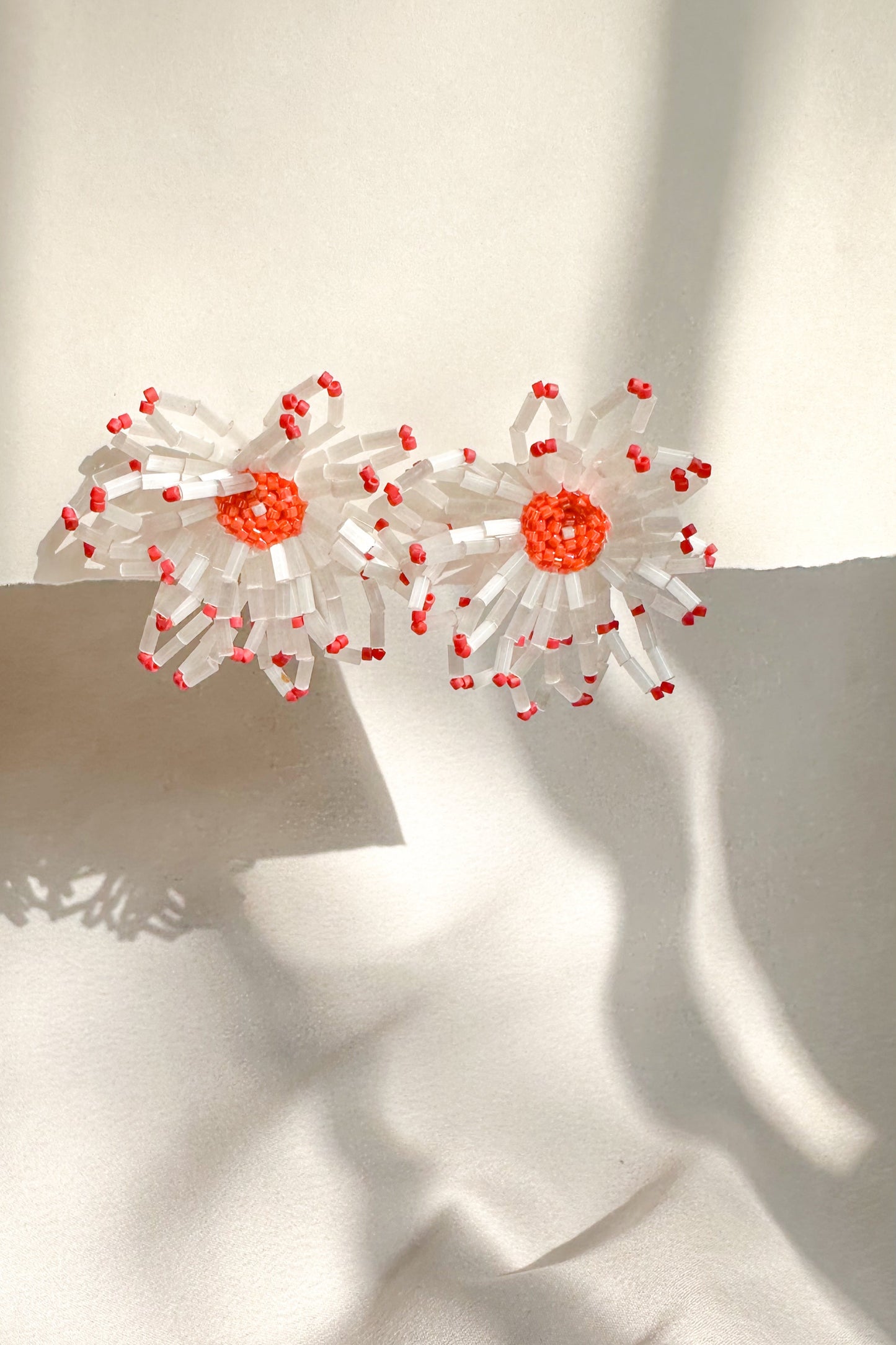 Beaded Flower Earrings