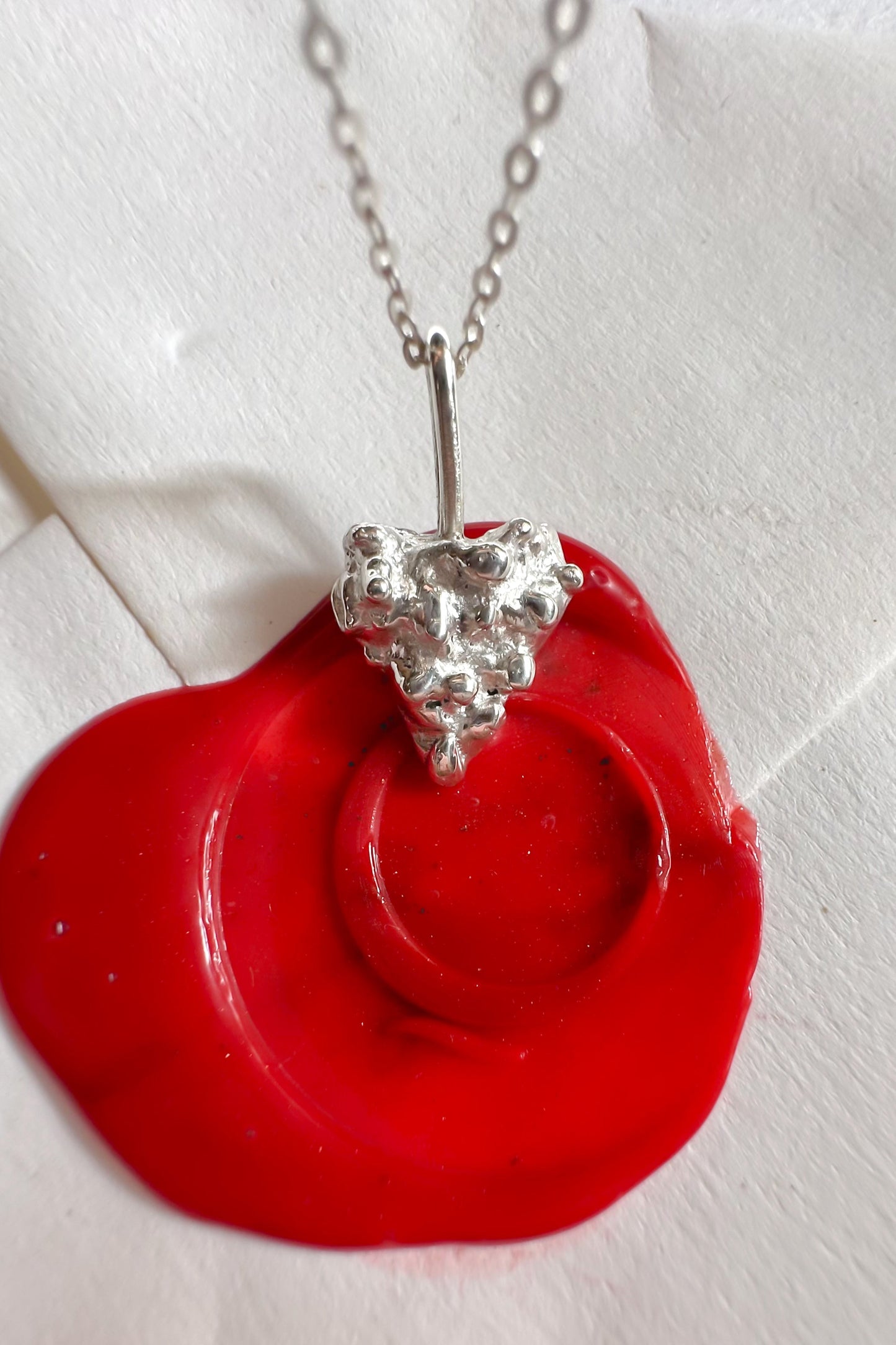 Molten Heart Charm Necklace