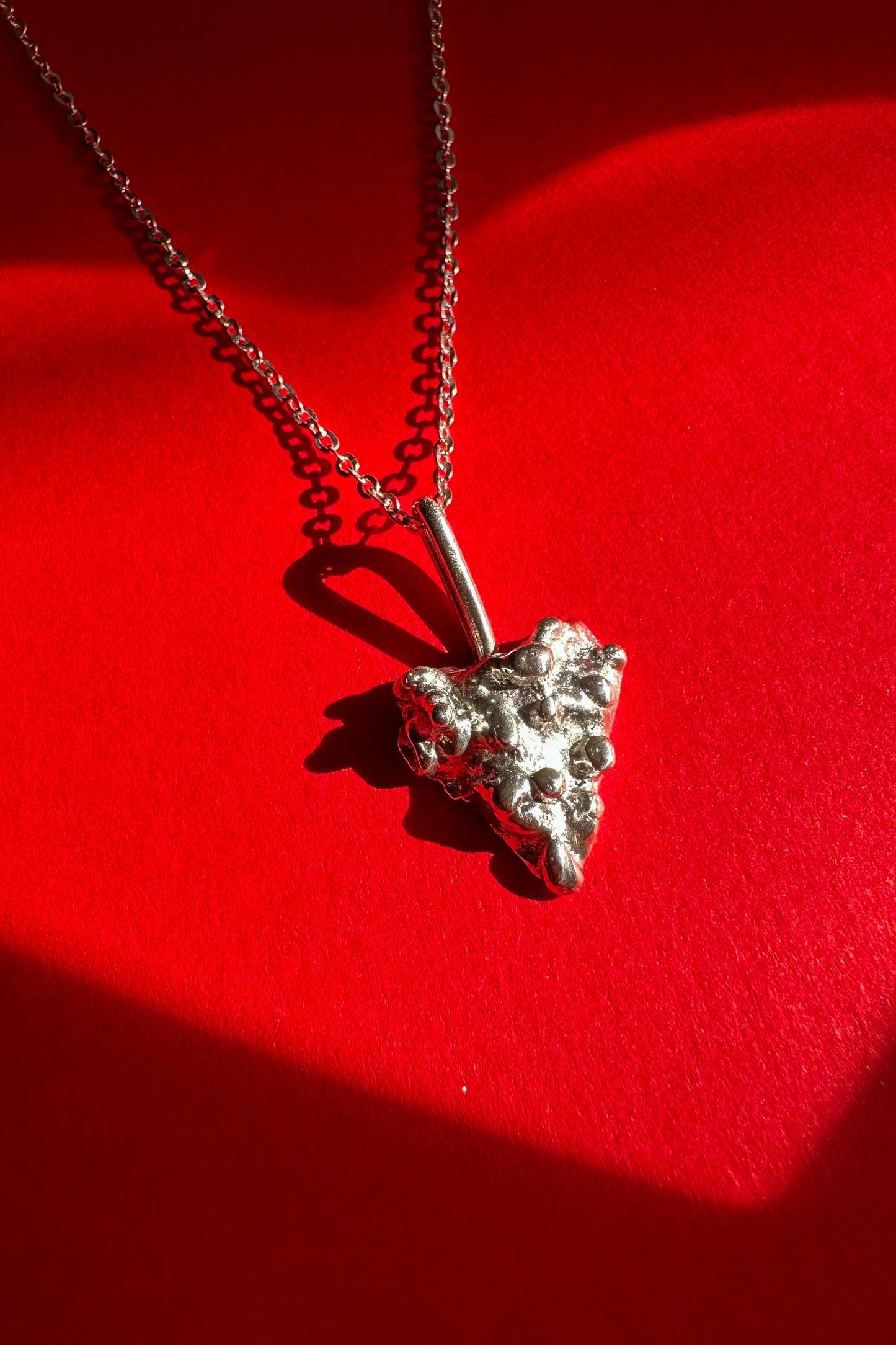 Molten Heart Charm Necklace