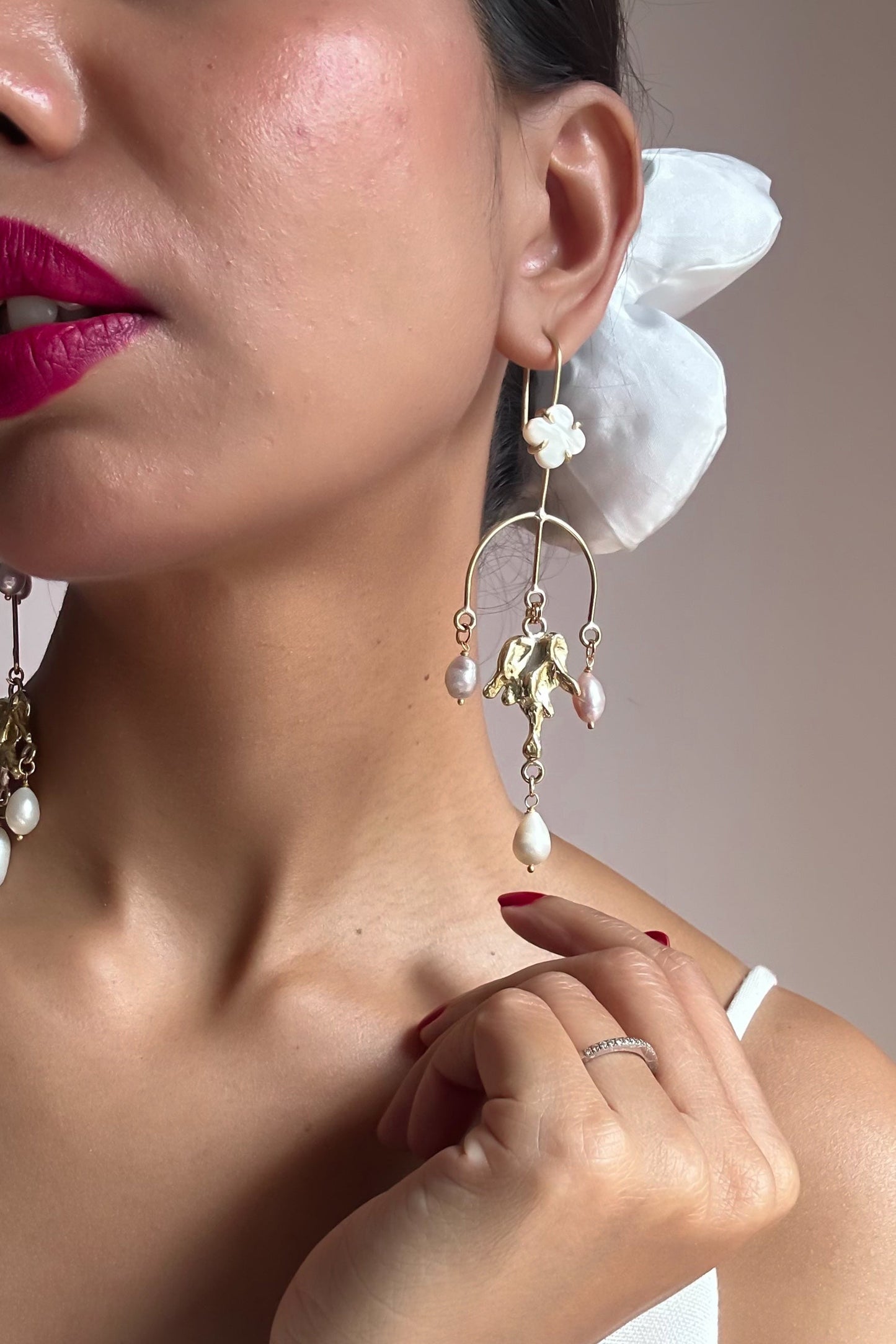 Molten Heart Balance Earring