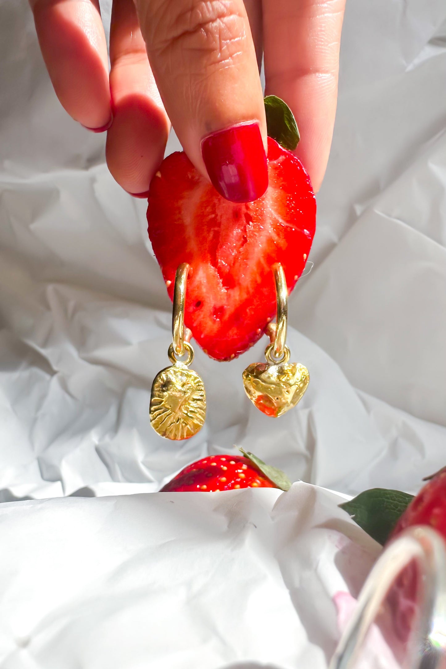 Heart Charm Hoops