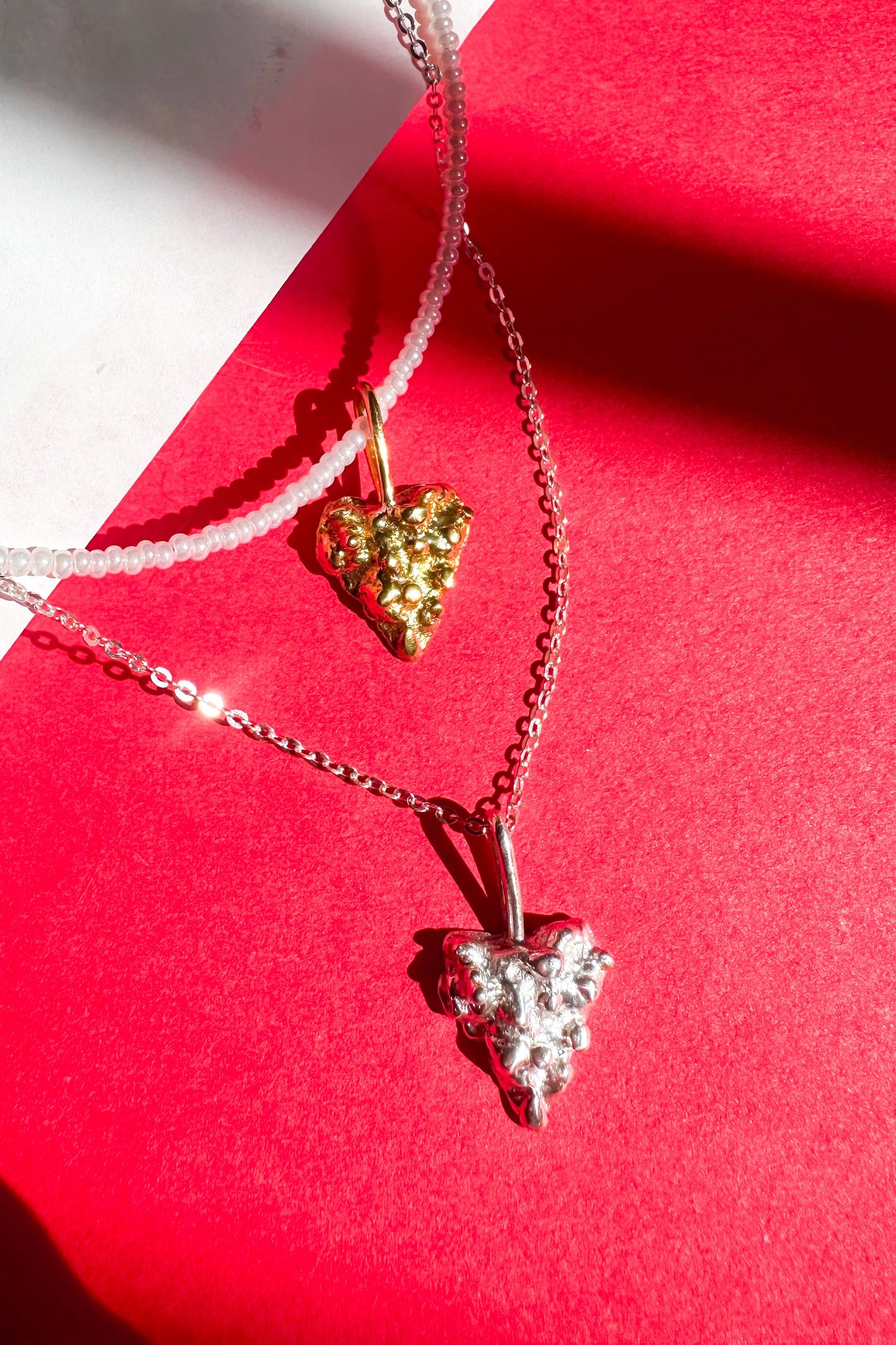 Molten Heart Charm Necklace