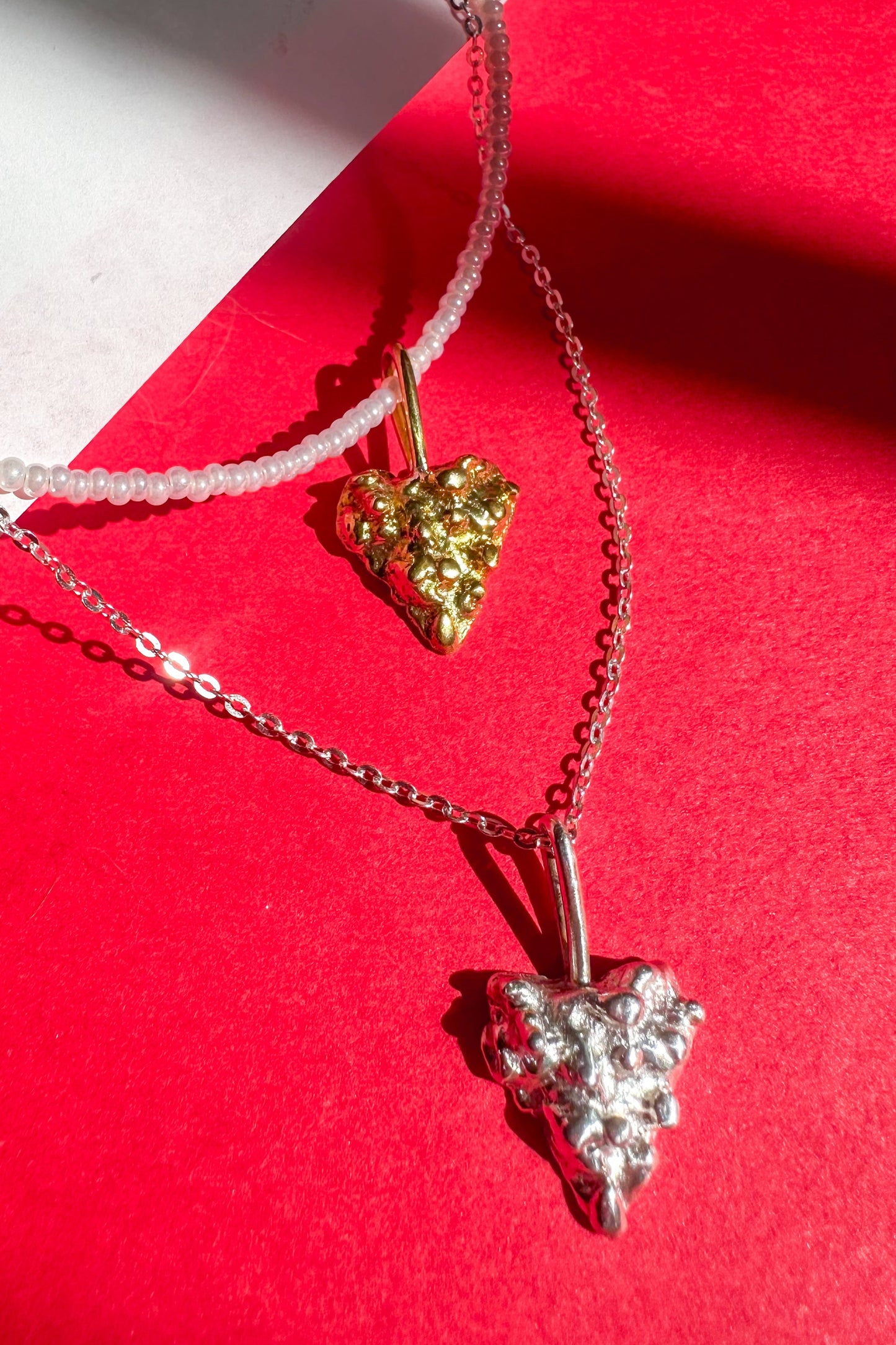 Molten Heart Charm Necklace
