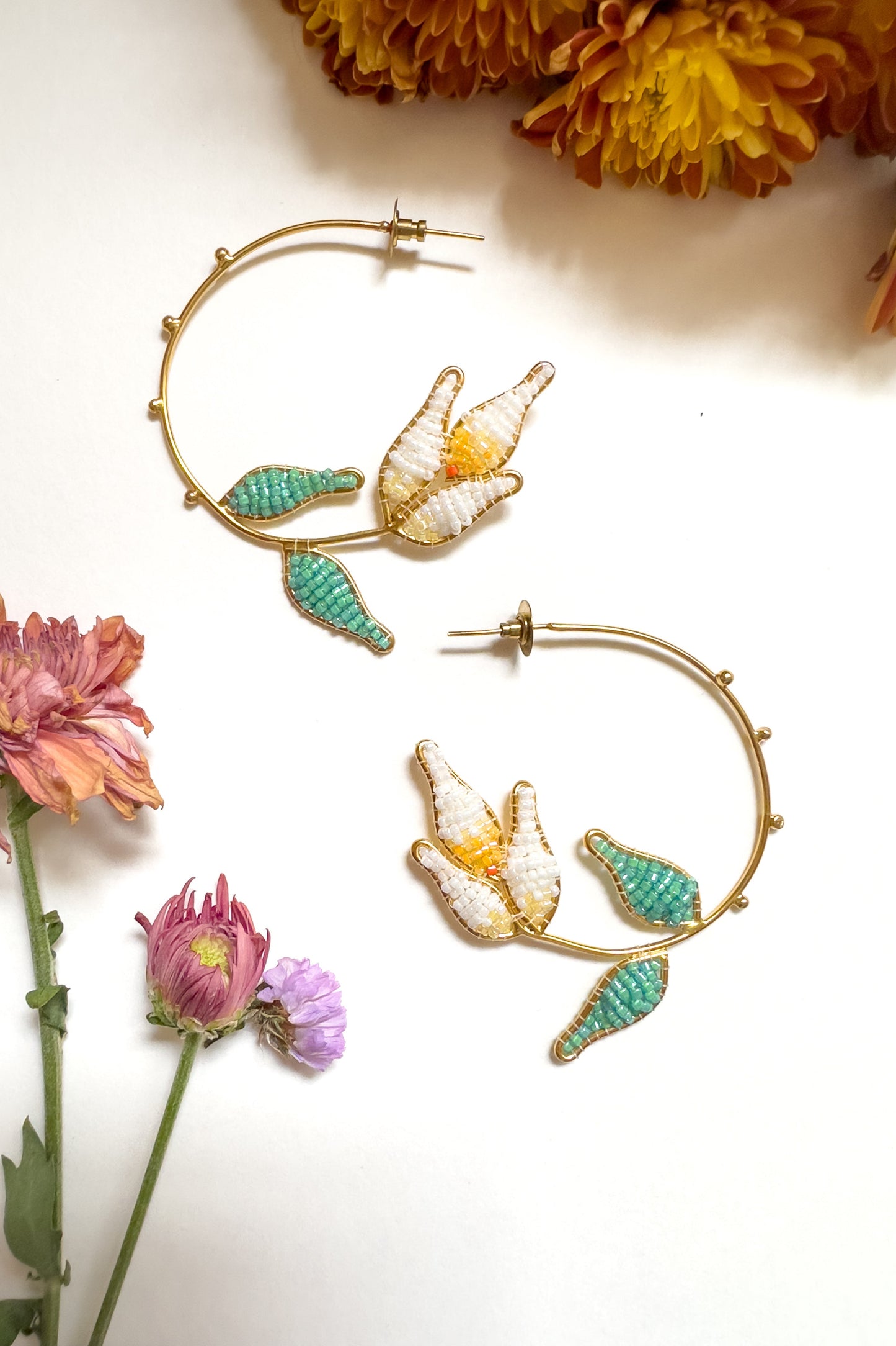 Tulip Hoop Earrings