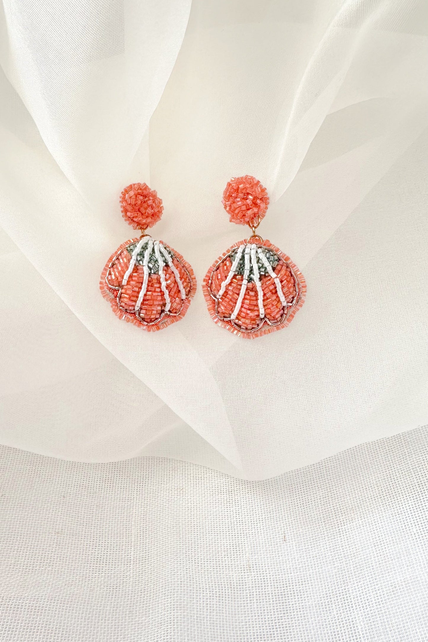 Peach Shell Earring
