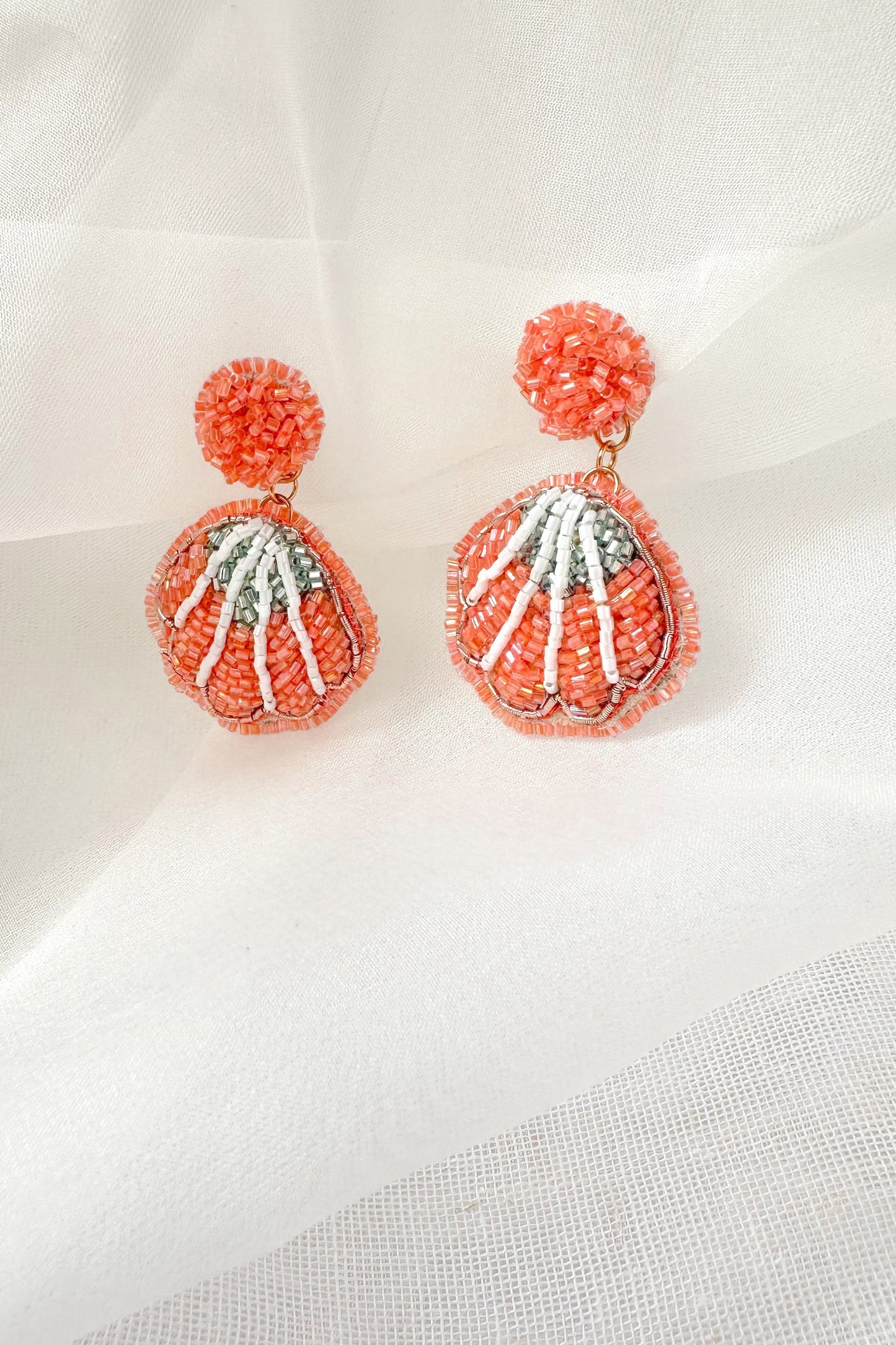 Peach Shell Earring