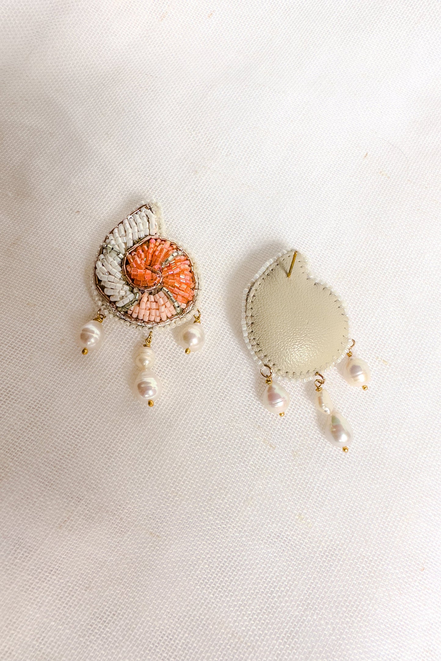 Ivory Ombre Shell Earrings