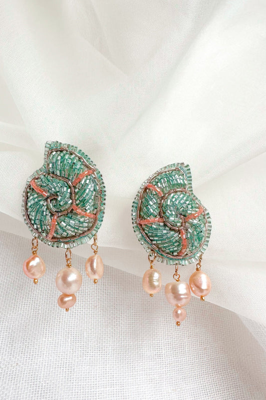 Beaded Shell Earring