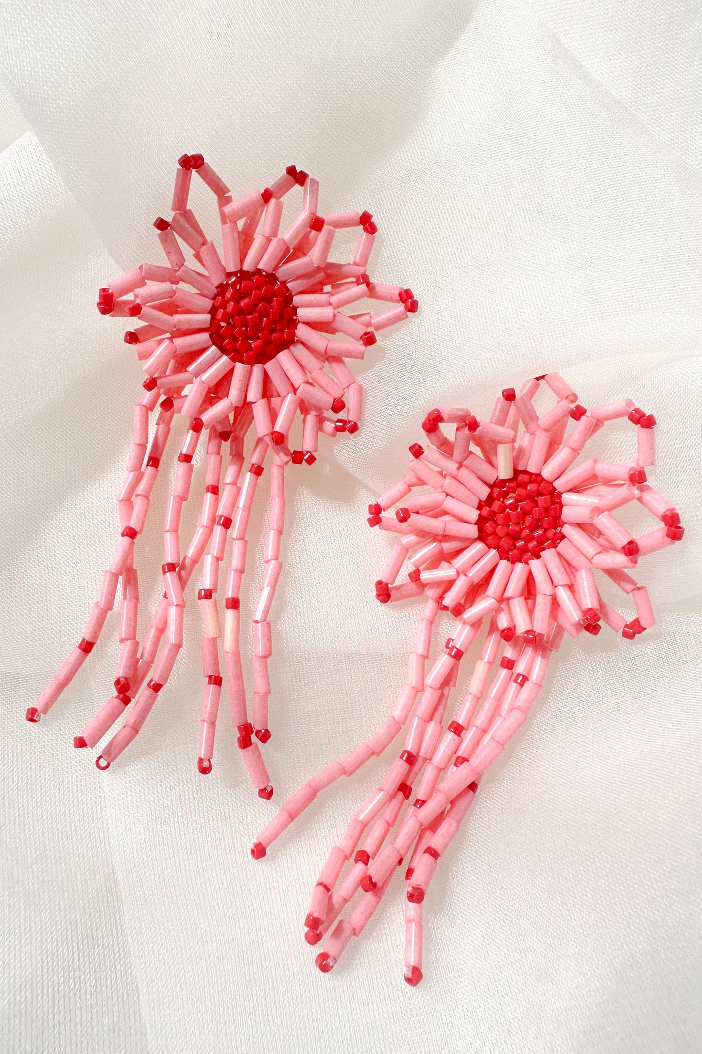 Bloom Earrings-Red
