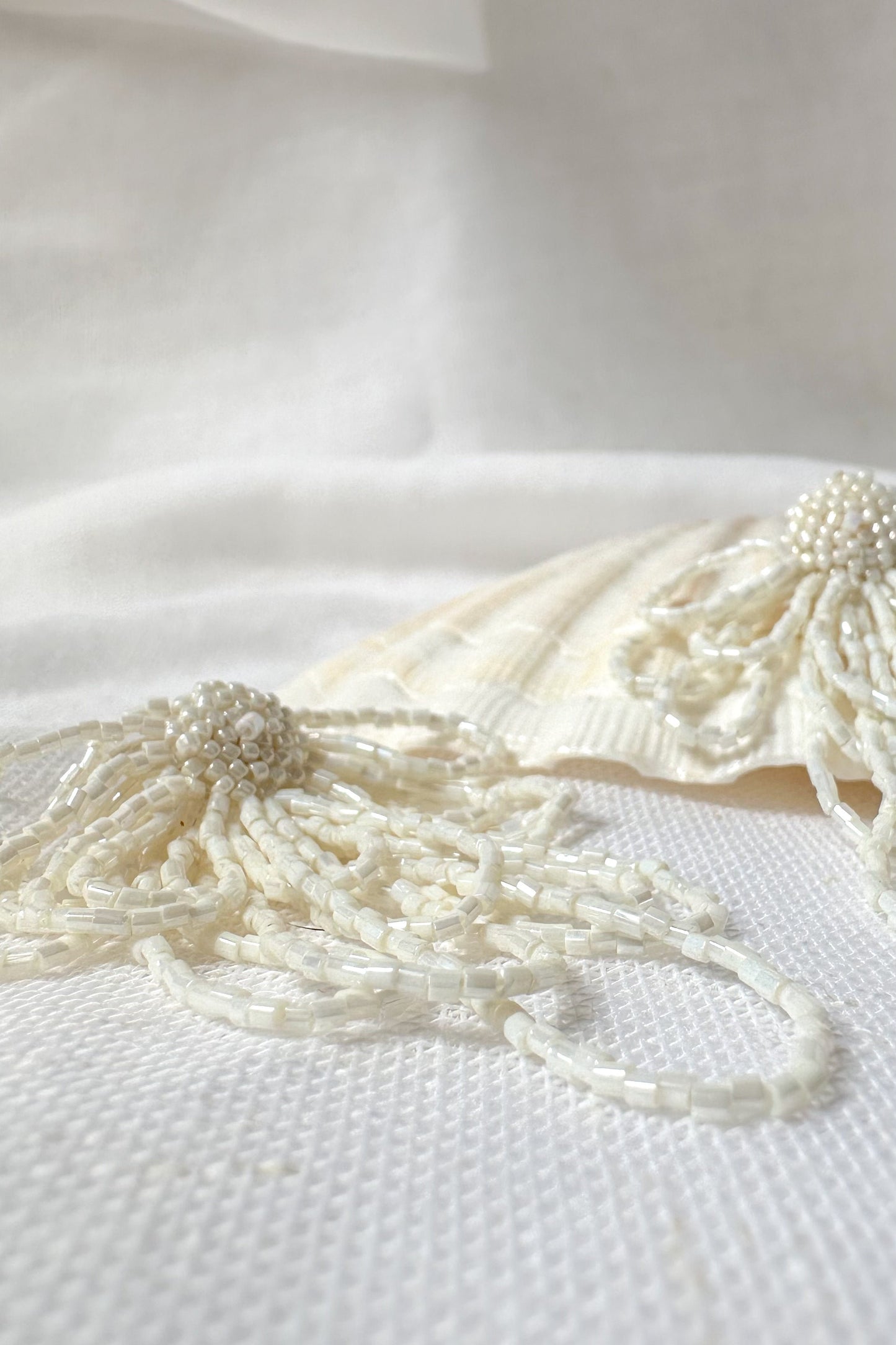 Starlet Fringe Earrings- Ivory