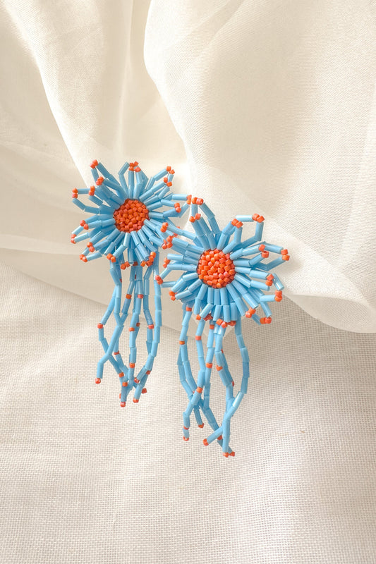 Bloom Earring-Blue