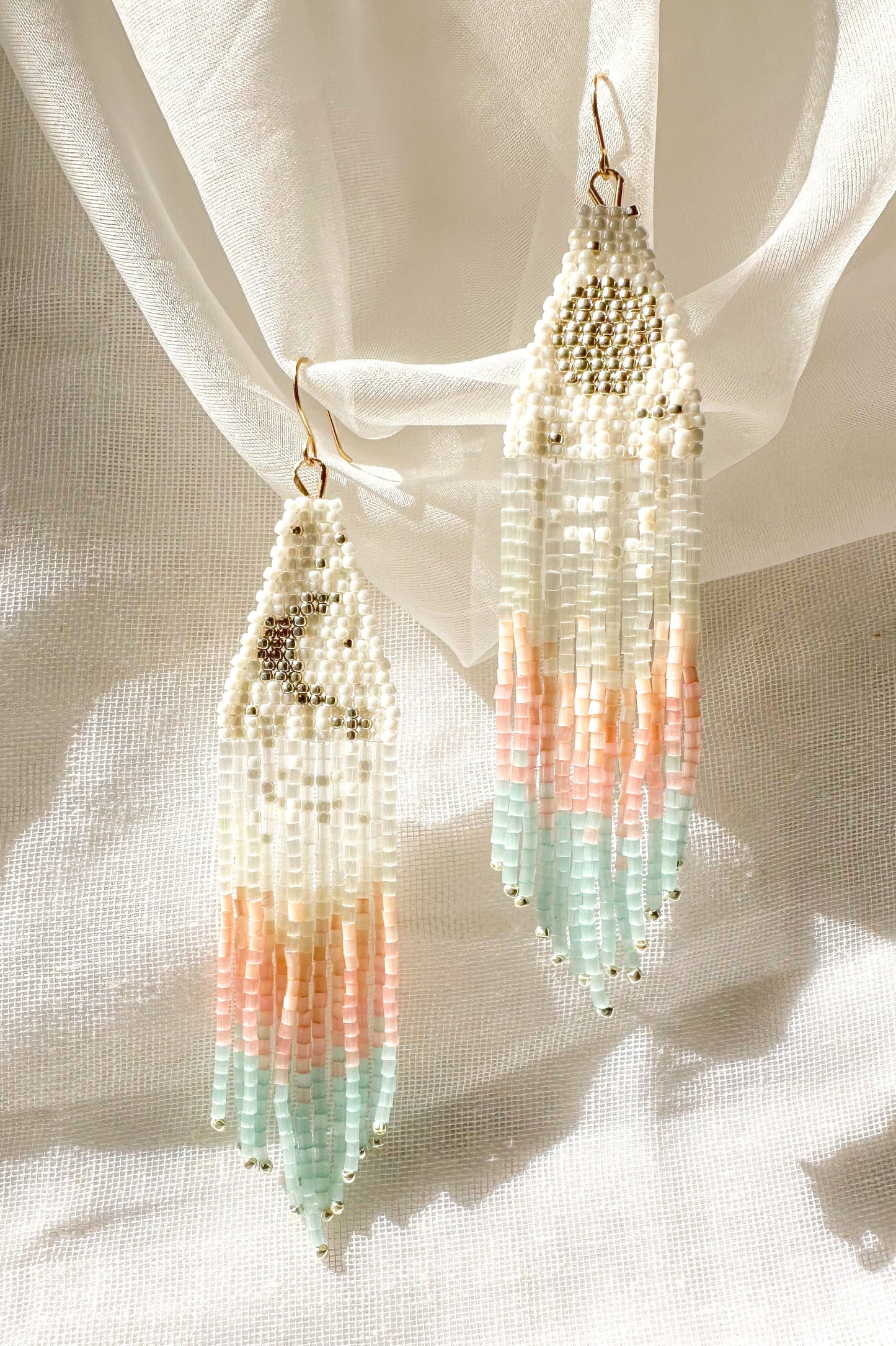 Sun & Moon Fringe Earrings