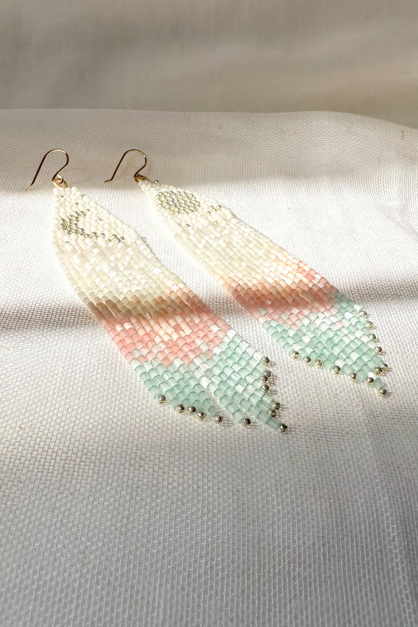 Sun & Moon Fringe Earrings