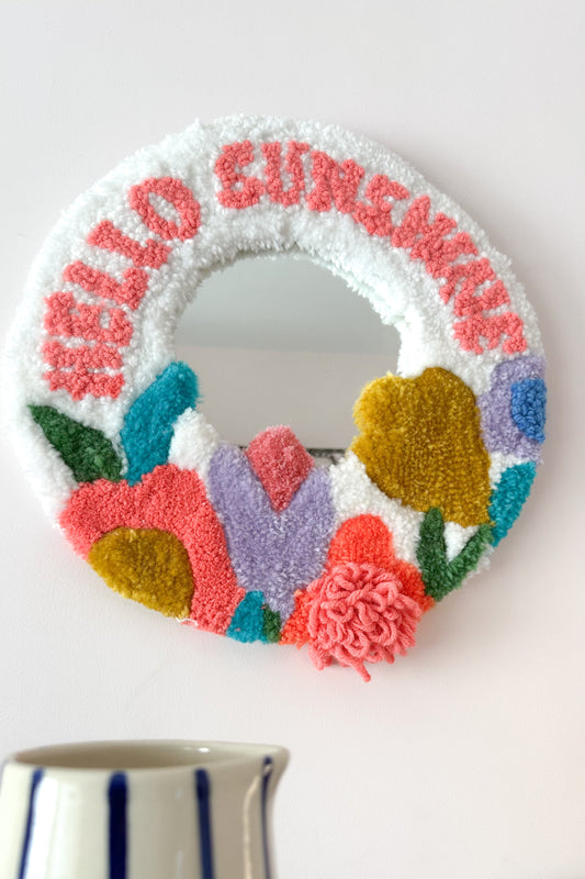 Hello Sunshine Tufted Mirror