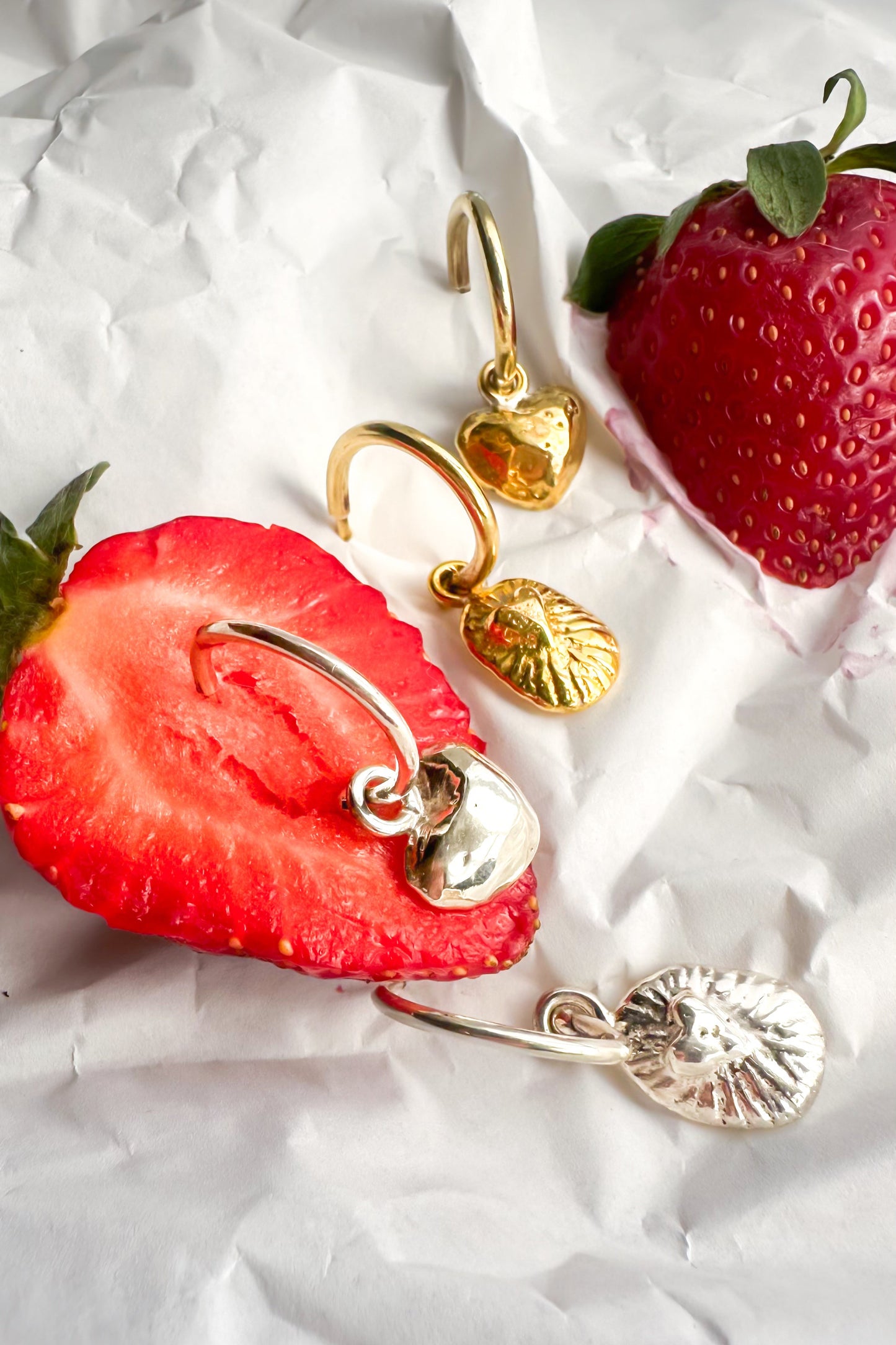 Heart Charm Hoops